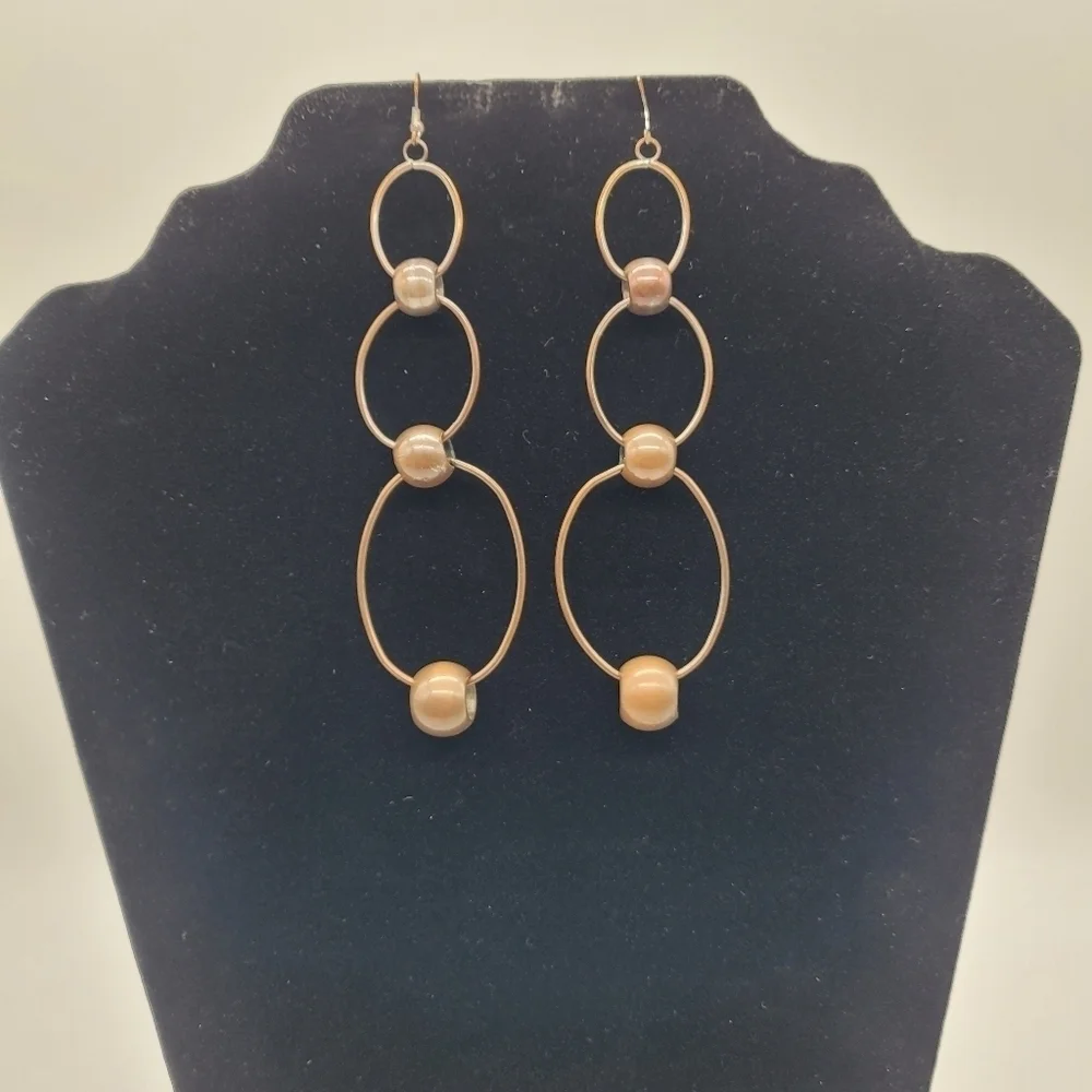 Vintage African Look Drop Earrings​​​ - Picture 3 of 3